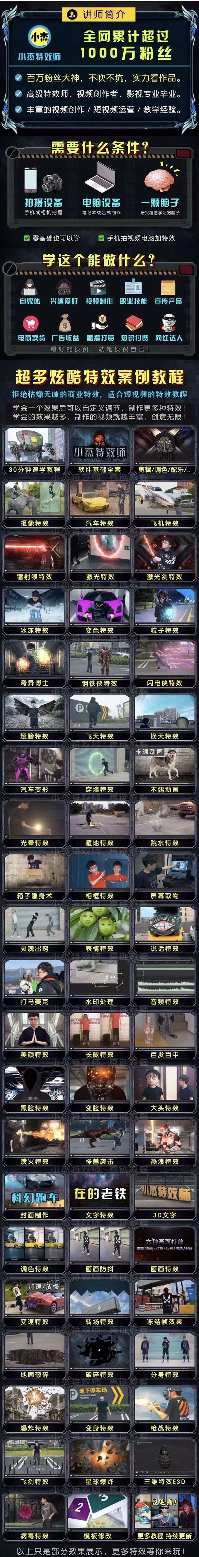 图片[2]-【副业项目3428期】1000w粉丝大佬的特效课·从零快速学特效视频，快速入门（软件+教程+素材）-千图副业网