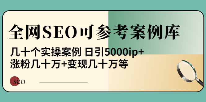 【副业项目4188期】《全网SEO可参考案例库》几十个实操案例 日引5000ip+涨粉百W+变现几十W等-千图副业网