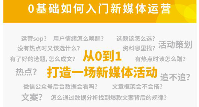 【副业项目4569期】新媒体运营系列课：课程零基础入门，解锁高薪职业必备的四项技能-千图副业网