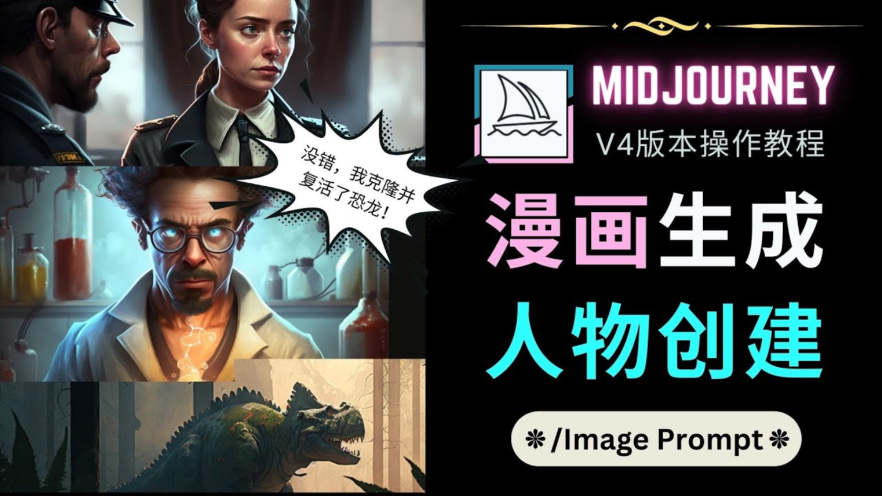 【副业项目5096期】Midjourney V4版本操作教程：2个简单参数，完成漫画生成，人物创建-千图副业网