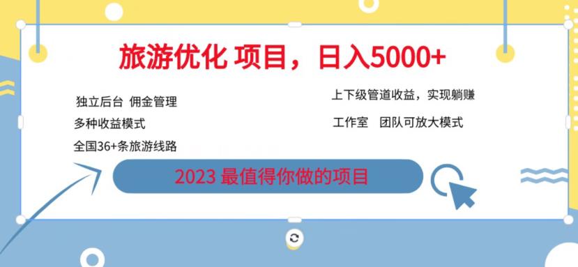 【副业项目6884期】旅游项目最新模式，独立后台+全国35+线路，日入5000+【揭秘】-千图副业网