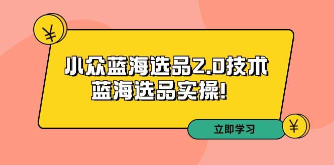 拼多多培训第33期：小众蓝海选品2.0技术-蓝海选品实操！-千图副业网