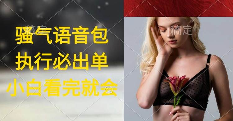 执行就出单，日入2000+，超火骚气语音包，小白看完课程就能马上实操-千图副业网