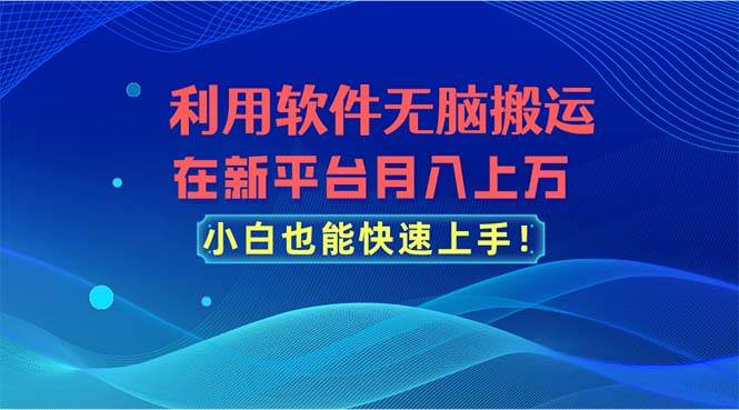 利用软件无脑搬运，在新平台月入上万，小白也能快速上手-千图副业网