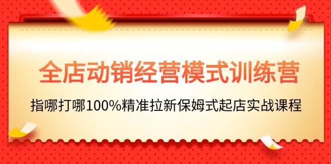 全店动销-经营模式训练营，指哪打哪100%精准拉新保姆式起店实战课程-千图副业网
