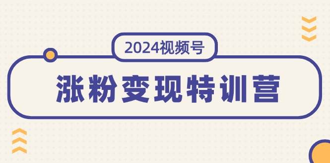 2024视频号-涨粉变现特训营：一站式打造稳定视频号涨粉变现模式（10节）-千图副业网