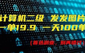 计算机二级,一单19.9 一天能出100单,每天只需发发图片(附518G资料)-千图副业网