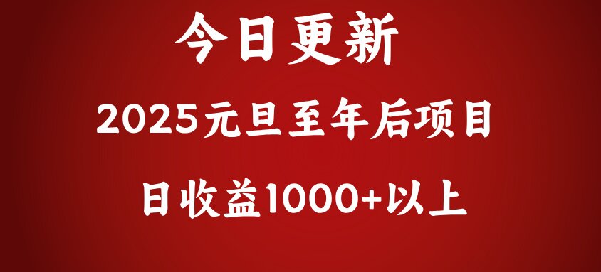 翻身项目，日收益1000+以上-千图副业网