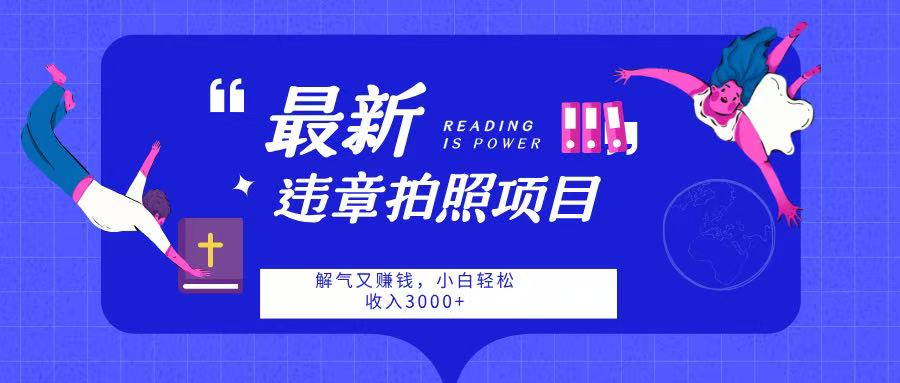 最新违章拍照项目，解气又赚钱，随手一拍，轻松收入3000-千图副业网