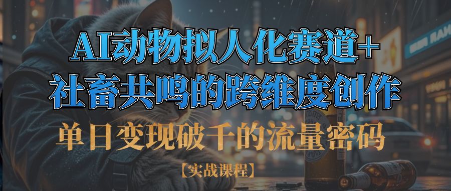 单日变现破千的流量密码,AI动物拟人化赛道+社畜共鸣的跨维度创作-千图副业网