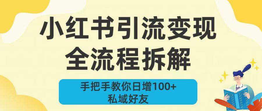 新手必看！小红书引流变现全流程拆解，手把手教你日增100+私域好友-千图副业网
