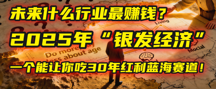 未来什么行业最赚钱?马哥揭秘2025年“银发经济”:一个能让你吃30年红利的蓝海赛道!-千图副业网