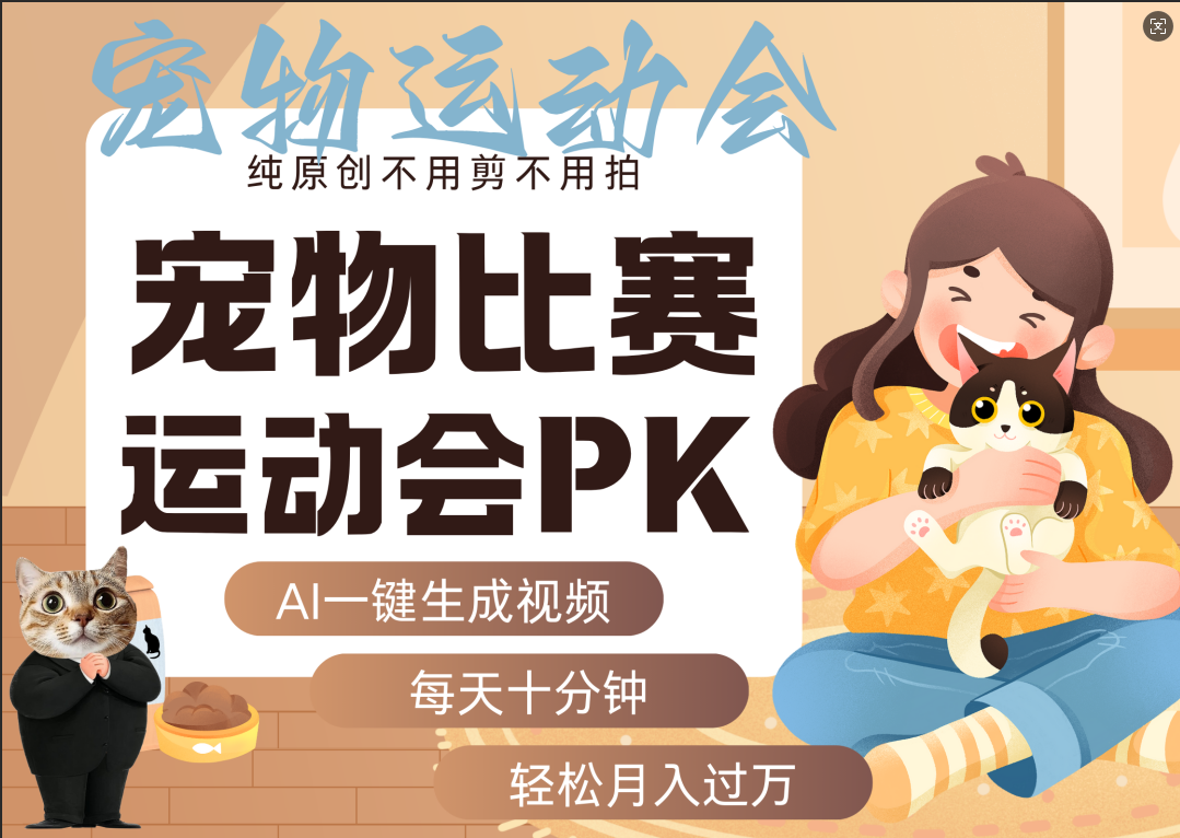 AI萌宠运动员跳水 射击  篮球  足球比赛   每天十分钟 附详细提示词文案库  代替做素材 卖提示词 卖虚拟资料  卖宠物产品 做宠物私人定制产品  带徒弟 带陪跑 卖课  创作者分成 月入5W+-千图副业网