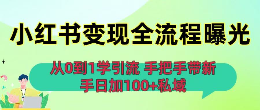从0到1学引流:小红书变现全流程曝光,手把手带新手日加100+私域-千图副业网